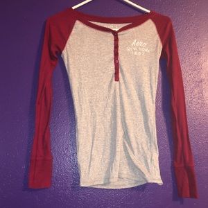 Grey and Maroon Long Sleeve